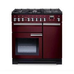 FALCON Piano de cuisson 90 cm Professional Deluxe Mixte Rouge Airelle/Chrome - PDL90DFCY/C