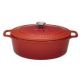 CHASSEUR Cocotte en fonte ovale 31 cm Rubis - Sublime