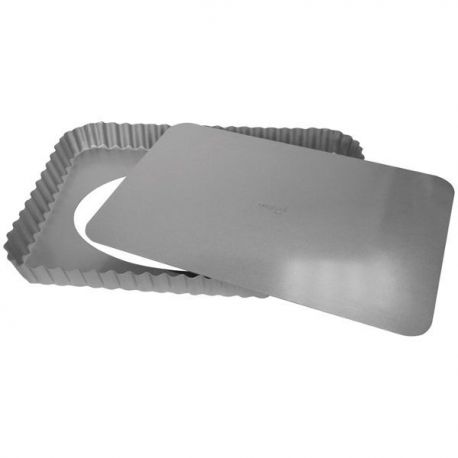 PATISSE Moule à tarte rectangle 32 x 22 x 2.8 cm - Silver Top