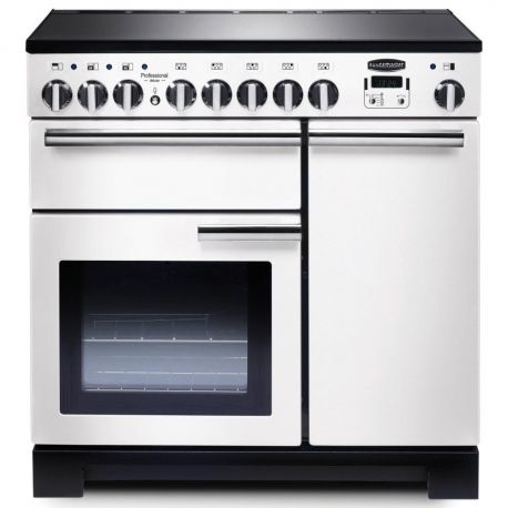 Cuisinière FALCON Professional Deluxe 90 Induction blanche/Chrome - PDL90EIWH/C