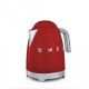 SMEG Bouilloire 1,7 L Années 50 Rouge avec température réglable  