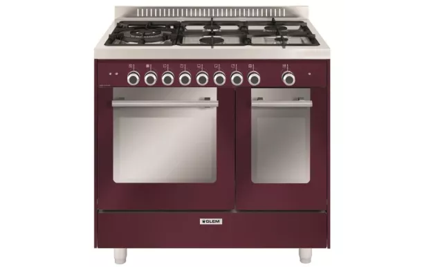 piano de cuisson glem mixte 90 cm rouge matrix GXD96CVBR