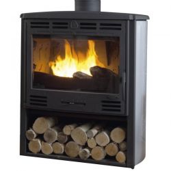 GODIN Poele bois Grand bois à clapet 10,5 kW buches de 65 cm - 368102GRISARG