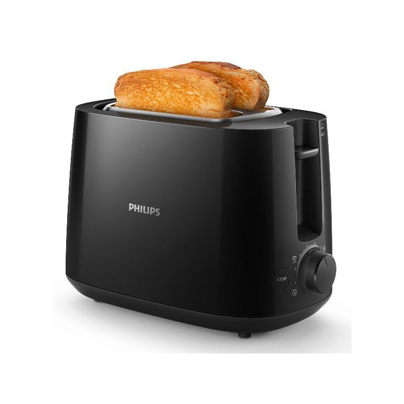 PHILIPS Grille-pain Toaster 2 fentes Noir - Daily Collection - HD2581.00