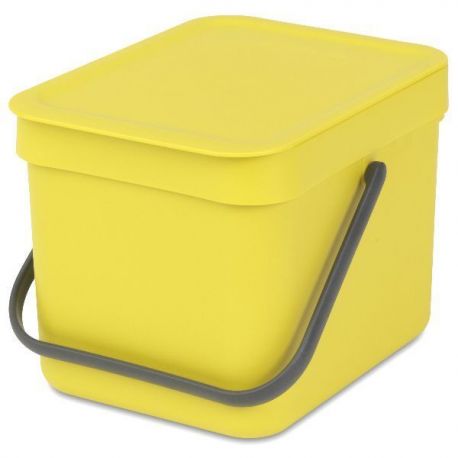 BRABANTIA Poubelle 6 L Jaune - Sort & Go