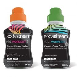 SODASTREAM Kit Sport de 2 Concentrés 500 ml - Pré & Post WorkOut