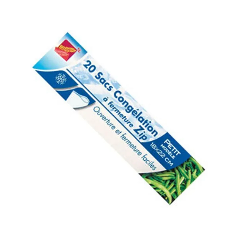 Image of PUBLI EMBAL Lot de 20 Sacs Congélation à zip Petit Modèle 18 x 22 cm