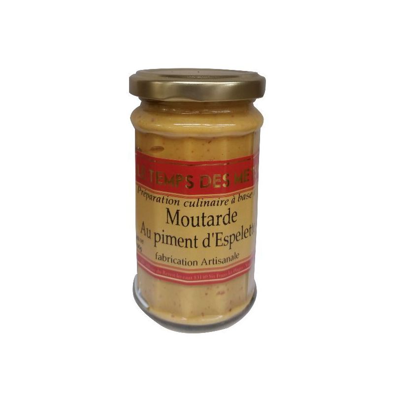LE TEMPS DES METS Moutarde au Piment d'Espelette - 190 g