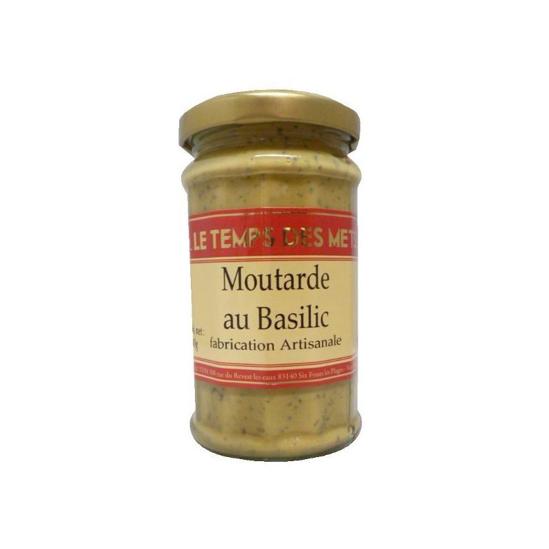 LE TEMPS DES METS Moutarde au Basilic - 200 g