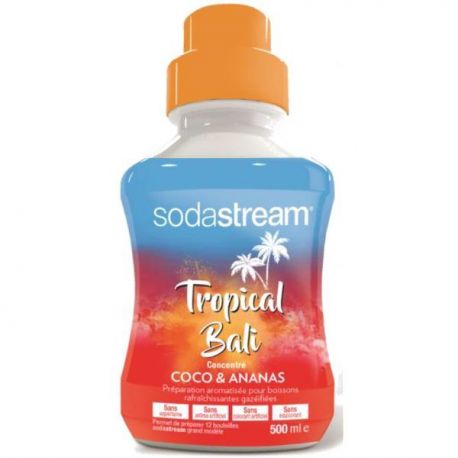 SODASTREAM Concentré 500 ml - Saveur Coco Ananas - Tropical Bali