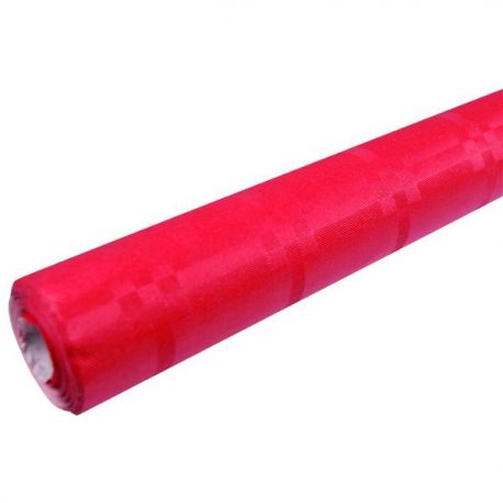 PUBLI EMBAL Nappe en papier Rouge - Rouleau de 6 m x 1,20 m