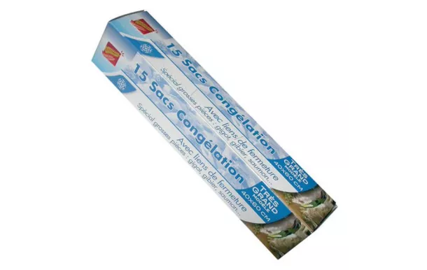 PUBLI EMBAL Lot de 15 Sacs congélation Très Grand Modèle - 40 x 60 cm