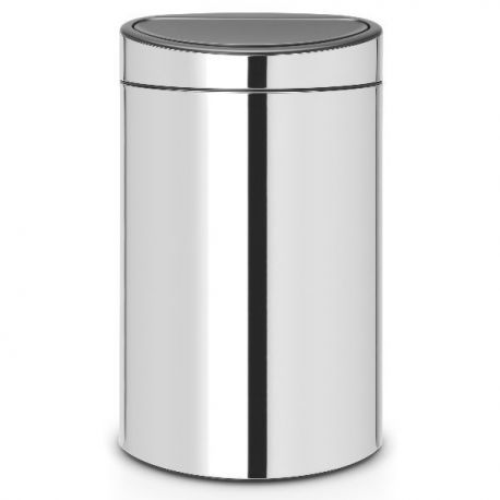 BRABANTIA Poubelle 40 L Brillant Steel - Touch Bin