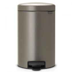 BRABANTIA Poubelle 12 L Platinium - New Icon