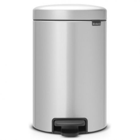 BRABANTIA Poubelle 12 L Mettalic Grey - New Icon