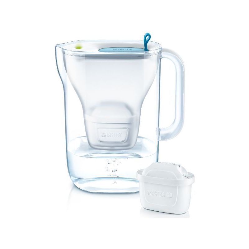 BRITA Carafe 2,4 L Bleue + 3 cartouches - Style Maxtra+