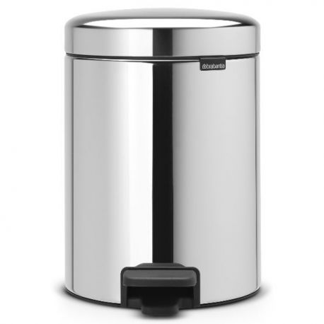 BRABANTIA Poubelle 5 L Brillant Steel - New Icon