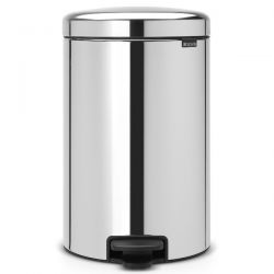 BRABANTIA Poubelle 20 L Brillant Steel - New Icon