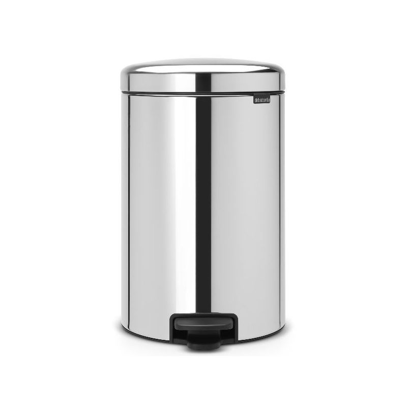 BRABANTIA Poubelle 20 L Brillant Steel - New Icon