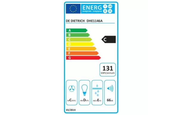 DE DIETRICH Hotte escamotable 60 cm 780 m3/h - DHE1146A