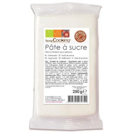 SCRAPCOOKING Pâte à sucre arôme vanille 250 g Blanche