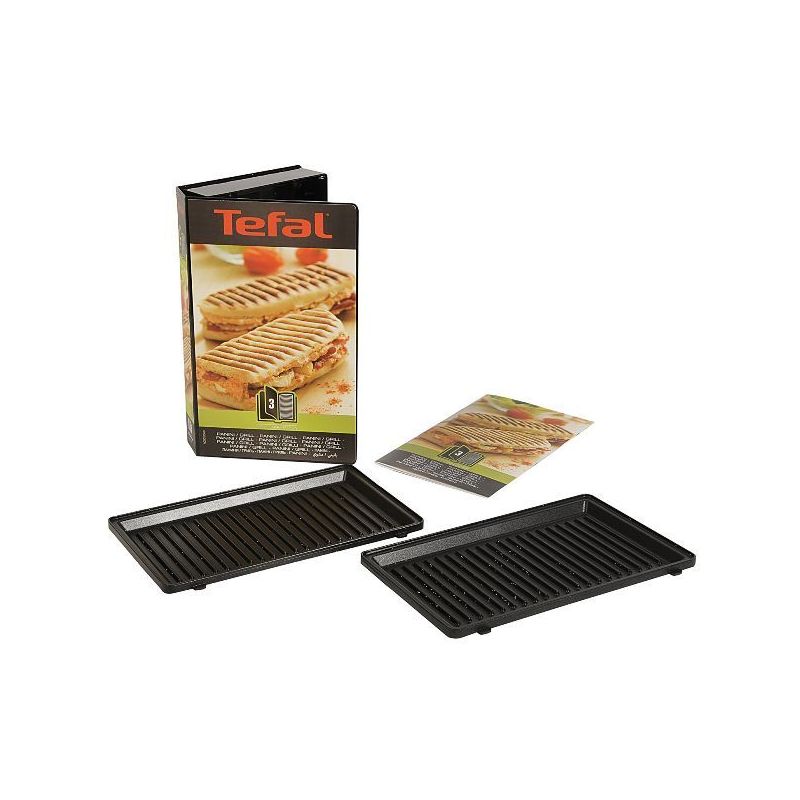 SEB Lot de 2 plaques Grill Panini Snack Collection