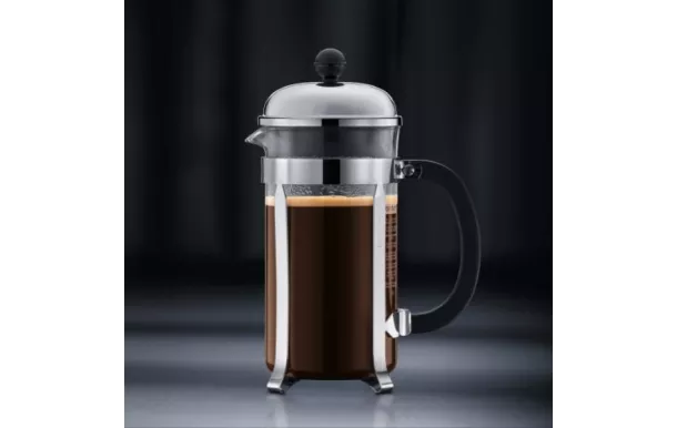 BODUM Cafetière à piston 12 Tasses Chromée & Noire - Chambord avis comparatif 2019 avis moins cher
