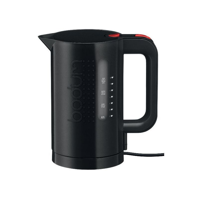 bodum bouilloire électrique 1 l noire - bistro - 11452-01euro