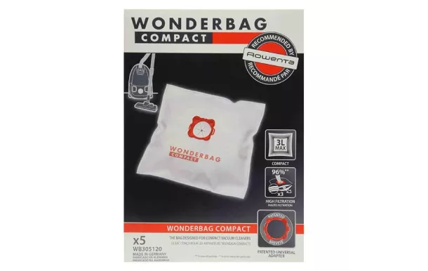  SEB WB305120 SEB Lot de 5 sacs Wonderbag Compact pour aspirateur WB305120 avis moins cher