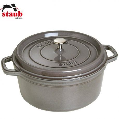 STAUB - Cocotte en fonte ronde 24 cm gris graphite - 1102418