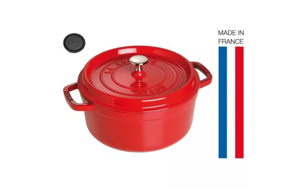 cocottes fonte Cocotte en fonte STAUB ronde 24 cm Cerise - 1102406 ovale ronde ceramique pas cher
