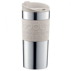 BODUM Mug 0.35 L double paroi Inox & Blanc Crème - Travel Mug