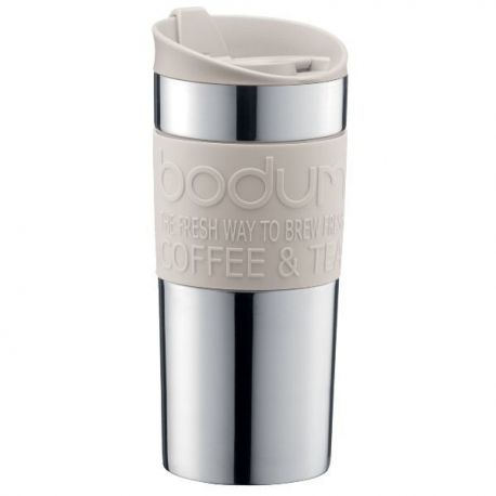 BODUM Mug 0.35 L double paroi Inox & Blanc Crème - Travel Mug