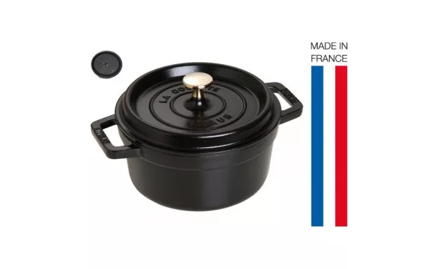 cocottes fonte Cocotte en fonte STAUB Ronde 28 cm noir - 1102825 ovale ronde ceramique pas cher