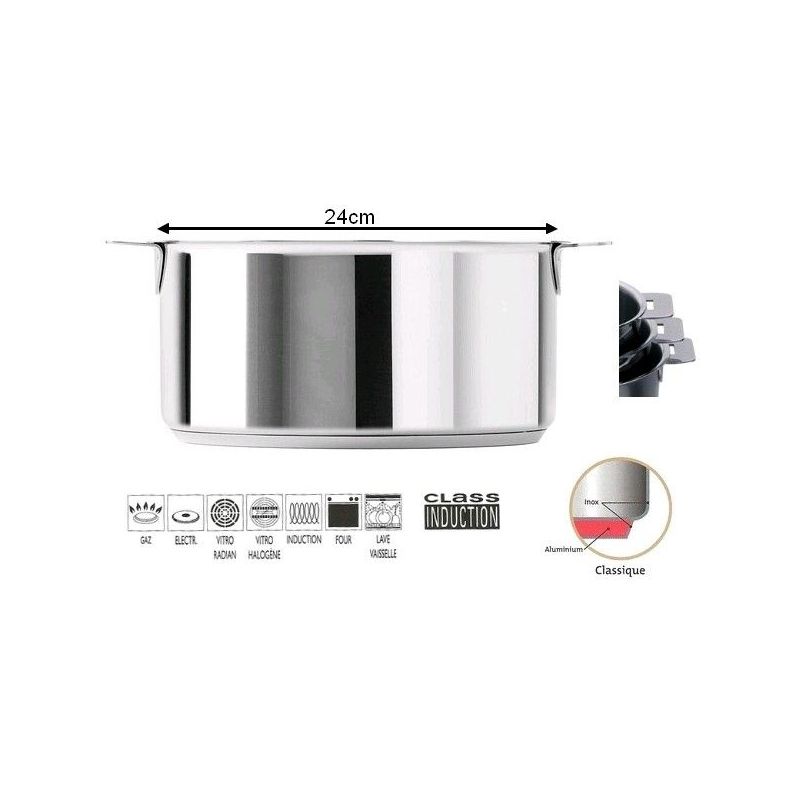 Faitout CRISTEL Mutine 24 cm Inox - F24Q