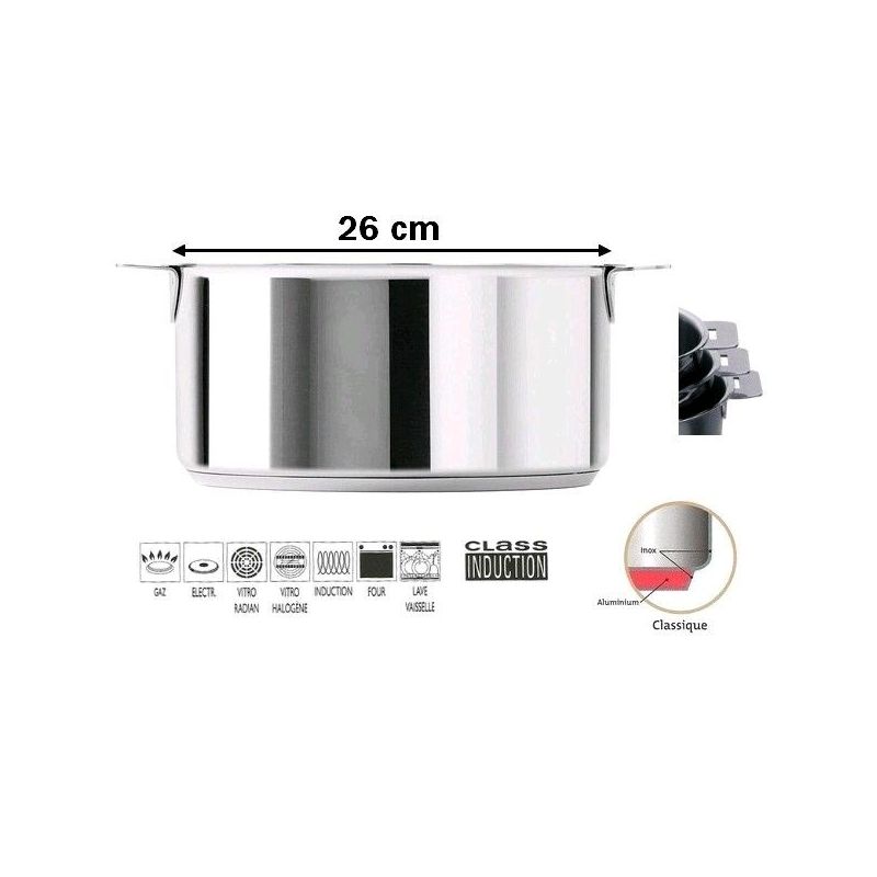 Faitout CRISTEL Mutine 26 cm Inox - F26Q