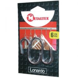 METALTEX Lot de 6 crochets Lonardo 6 cm