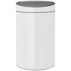 BRABANTIA Poubelle 40 L Blanche - Touch Bin