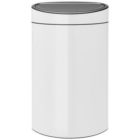 BRABANTIA Poubelle 40 L Blanche - Touch Bin