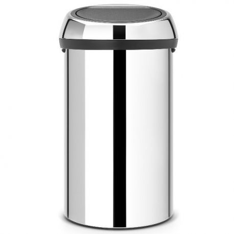 BRABANTIA Poubelle 60 L Brillant Steel - Touch Bin