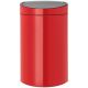 BRABANTIA Poubelle 40 L Rouge - Touch Bin