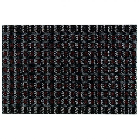 ID MAT TAPIS SOLIDO 40X60CM BI BANDE NOIR/BOR