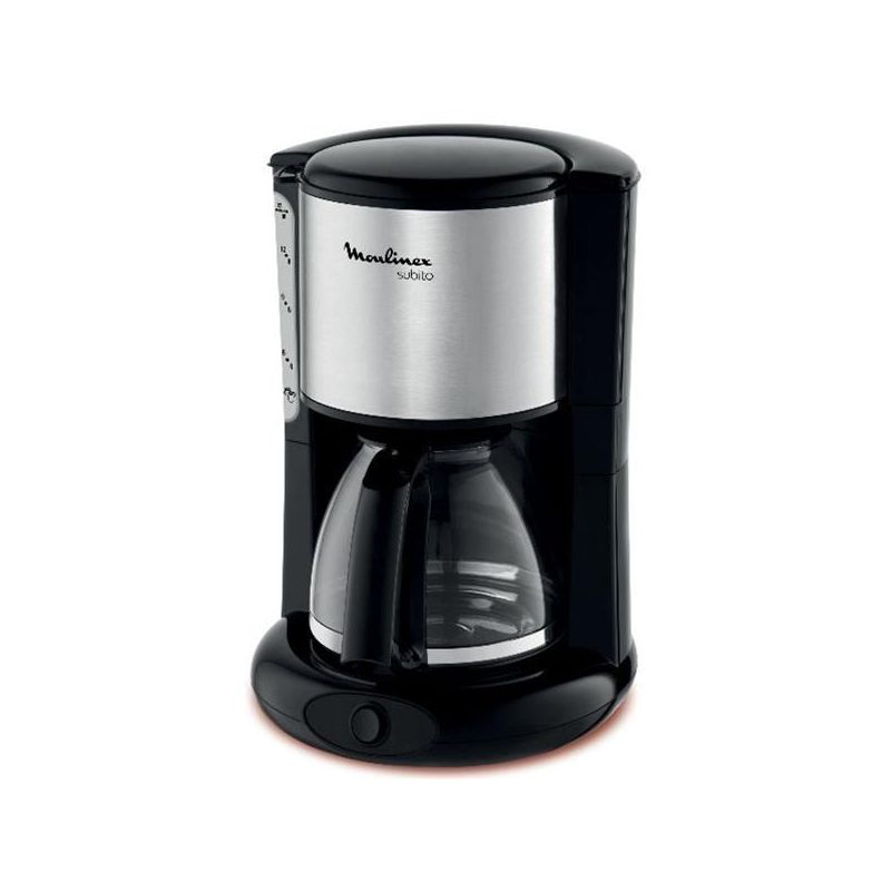 MOULINEX Cafetiere filtre 15 tasses Noir Inox Subito