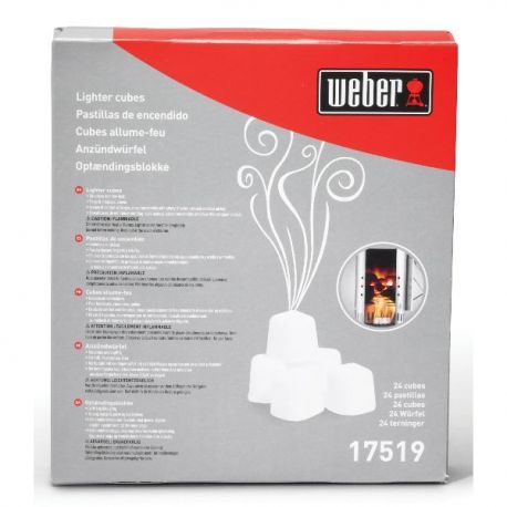 WEBER Boîte de 24 cubes allume-feux blancs