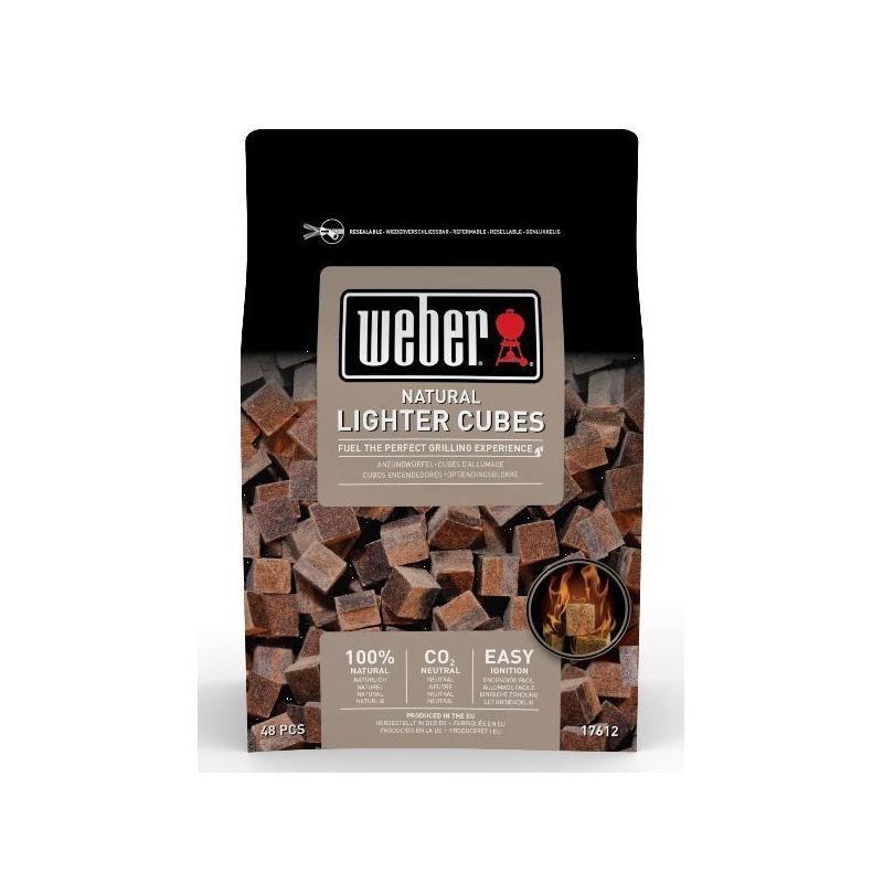 WEBER Boîte de 48 cubes allume-feux bruns