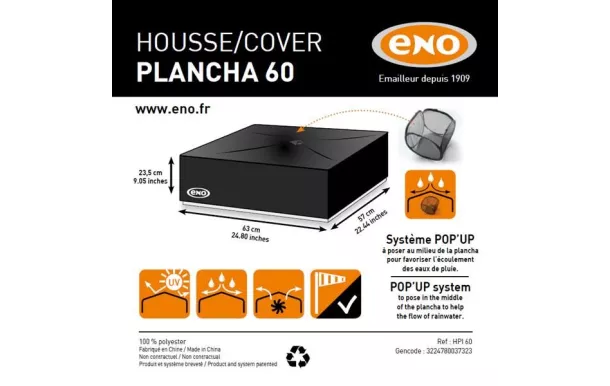 Housse ENO pour plancha 60 en PVC enduit  avis moins cher