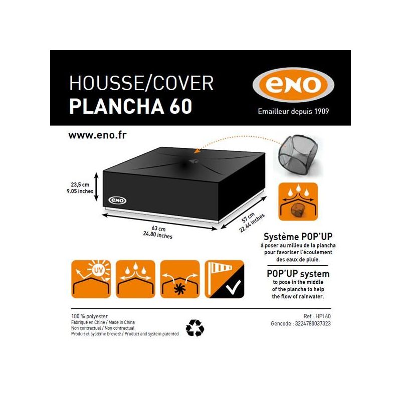 ENO Housse pour plancha 60 en PVC enduit