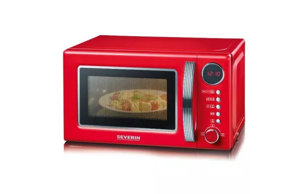 SEVERIN Combiné Micro-ondes Grill 20 L Rouge & Silver - Rétro - 7893
