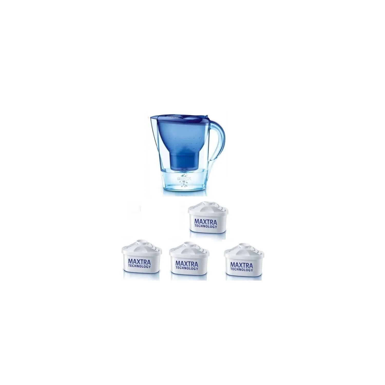 BRITA Carafe 2.4 L Bleue - Marella Maxtra + 4 cartouches 1026040 BRITA Carafe 2.4 L Bleue - Marella Maxtra + 4 cartouches 1026040