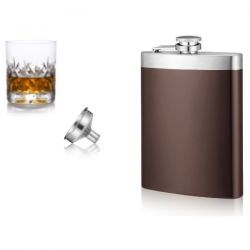 VACUVIN Flasque à whisky avec entonnoir - Hip Flask & Funnel